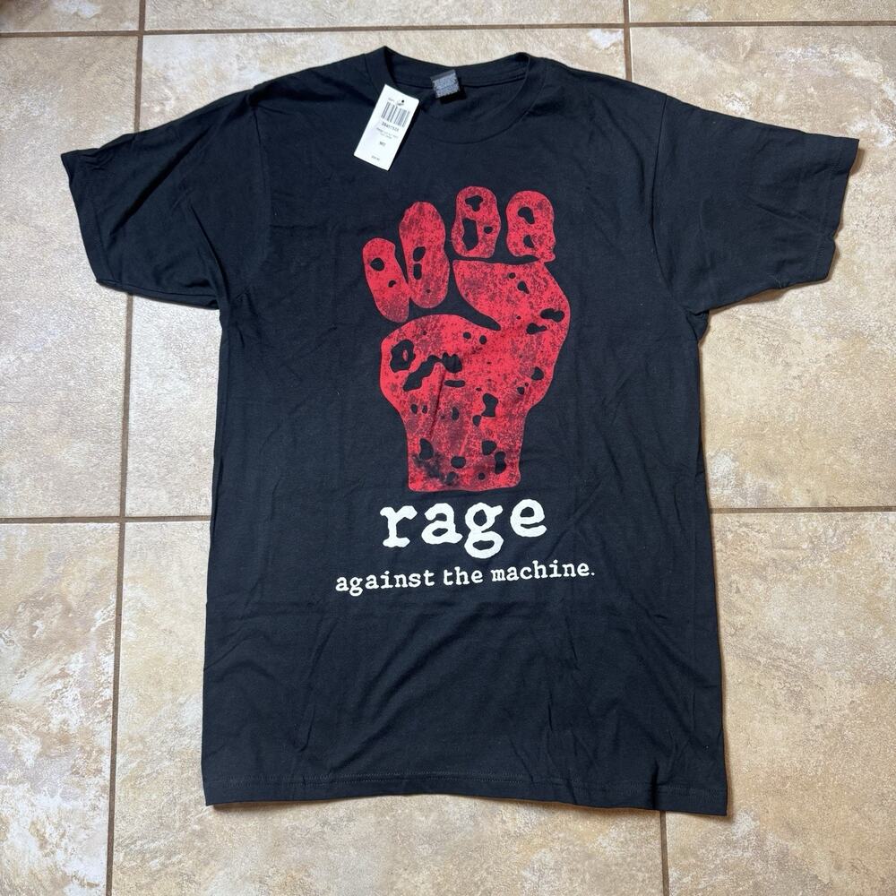 Rage Against The Machine Red Fist T-Shirt 2-Sided Size MEDIUM New With Tags
